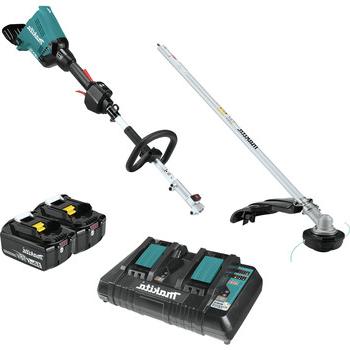 MULTI FUNCTION TOOLS | Makita XUX01M5PT 18V X2 (36V) LXT Lithium-Ion Brushless Cordless Couple Shaft Power Head Kit with 5.0Ah String Trimmer Attachment