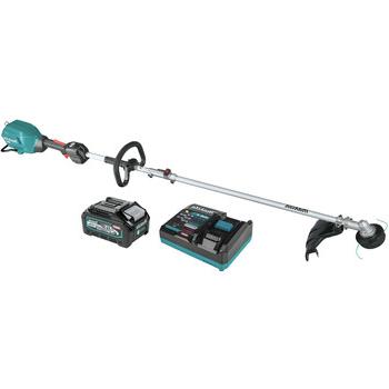 MULTI FUNCTION TOOLS | Makita GUX01JM1X1 40V max XGT Brushless Lithium-Ion Cordless Couple Shaft Power Head with 17 in. String Trimmer Attachment Kit (4 Ah)