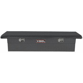 TRUCK BOXES | JOBOX PAC1357002 Aluminum Single Lid Low-Profile Full-size Crossover Truck Box (Black)